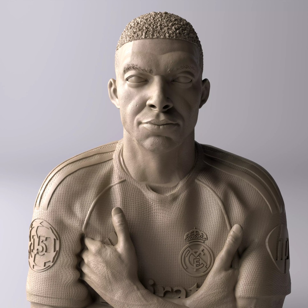 Kylian Mbappé Celebration 3D Model – Premium Statue for Collectors - View 8