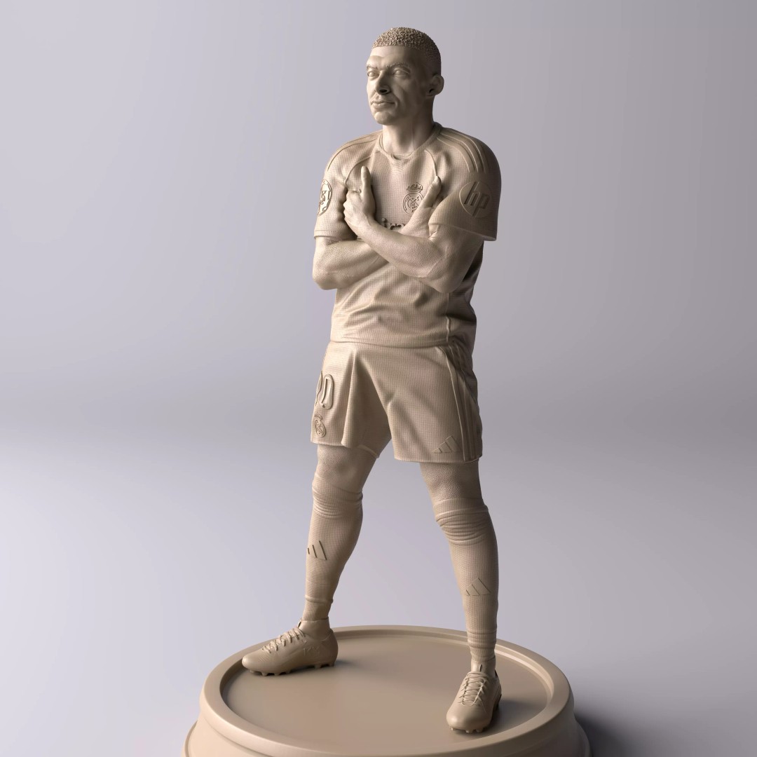 Kylian Mbappé Celebration 3D Model – Premium Statue for Collectors - View 9