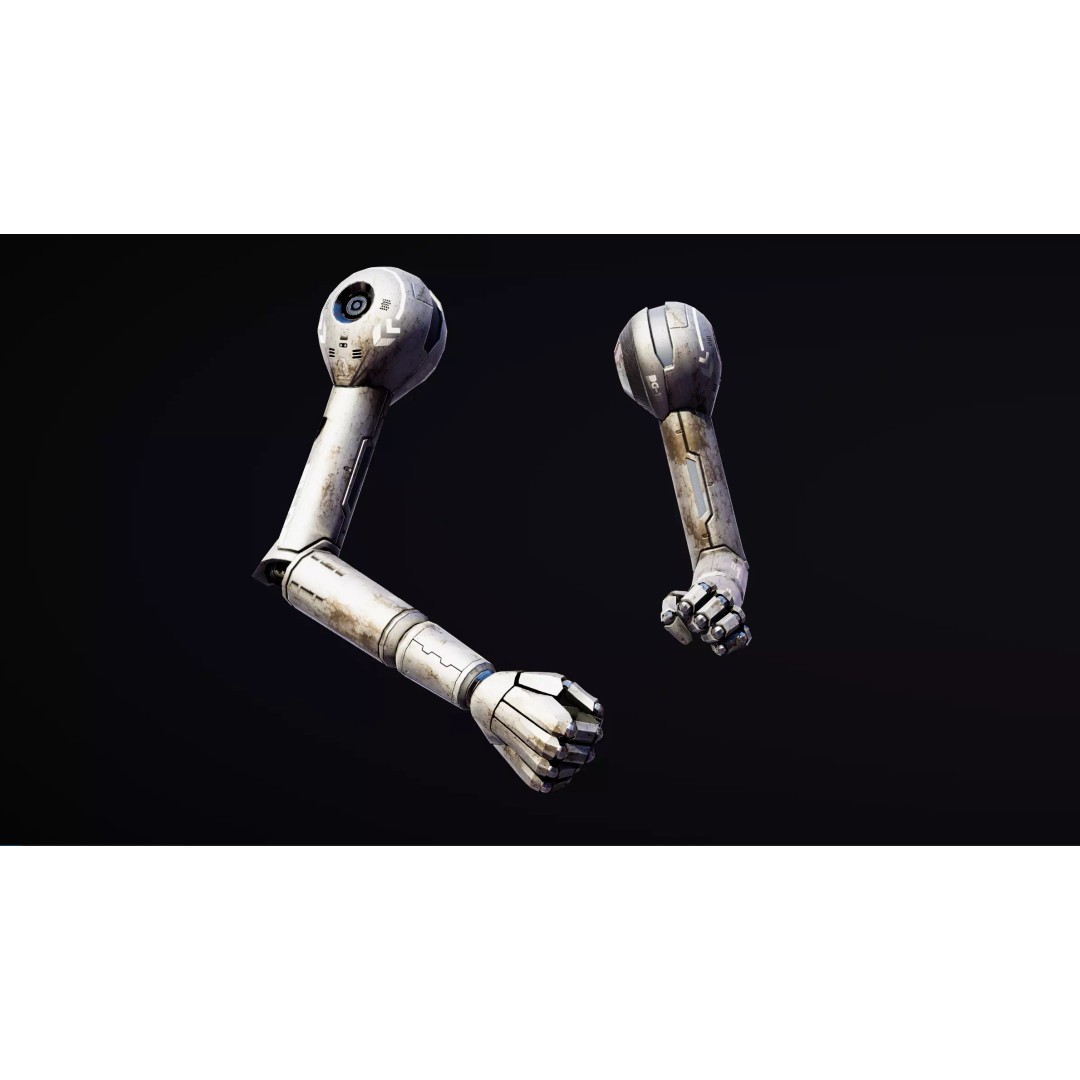 Robot Arms 3D Model – Low Poly Rigged Asset for VR, Unity Package
