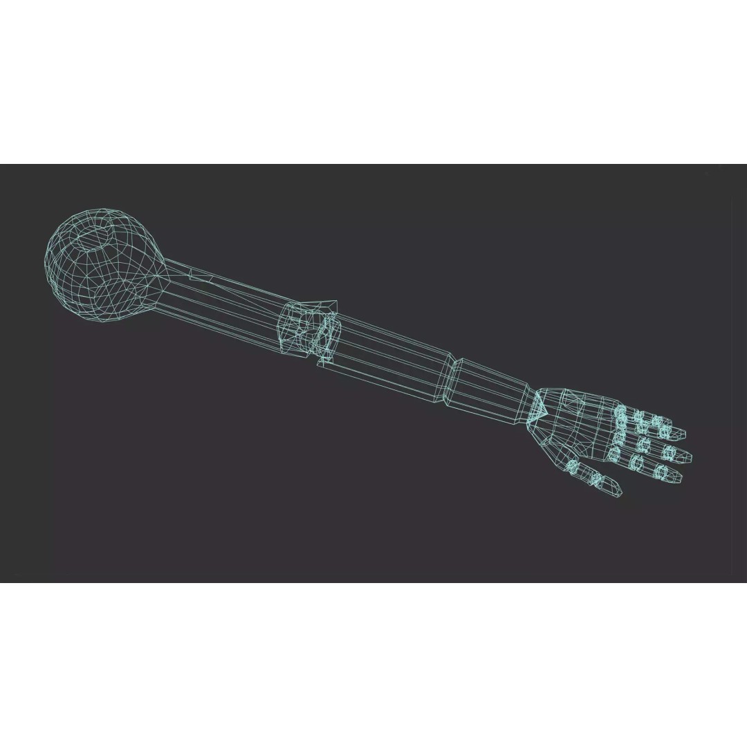 Robot Arms 3D Model – Low Poly Rigged Asset for VR, Unity Package - View 3