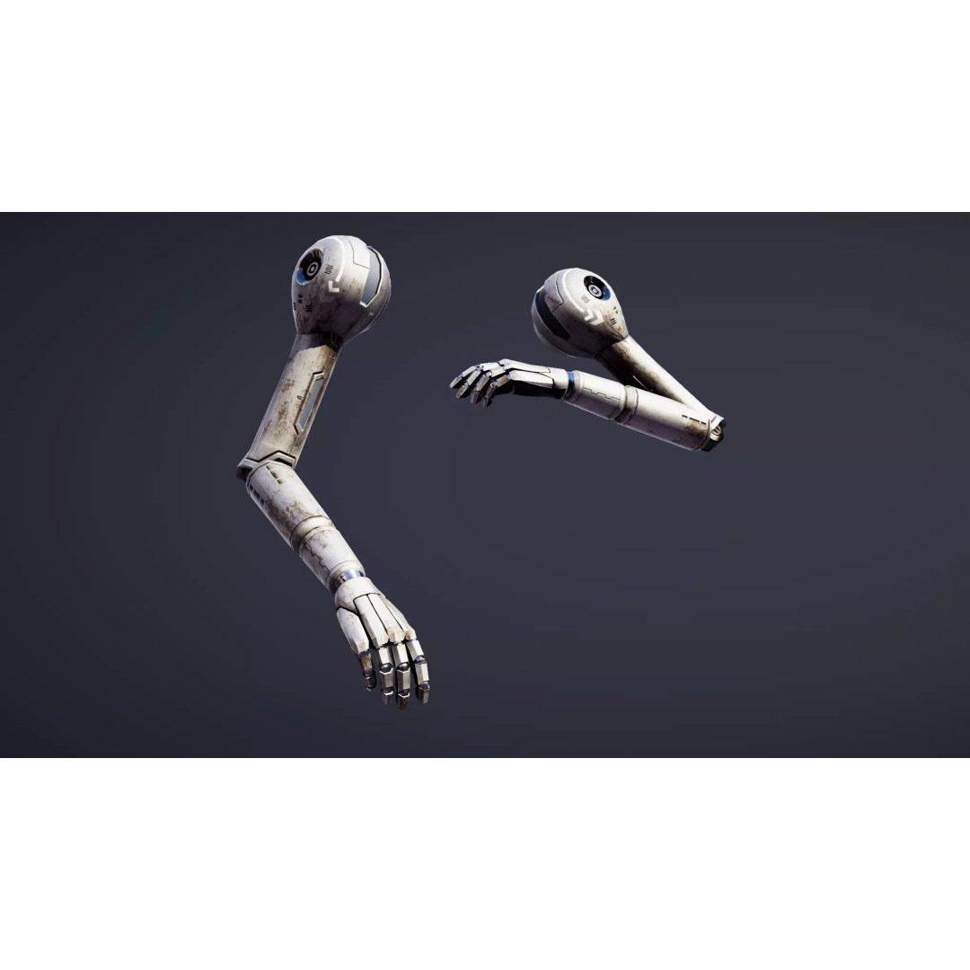 Robot Arms 3D Model – Low Poly Rigged Asset for VR, Unity Package - View 7