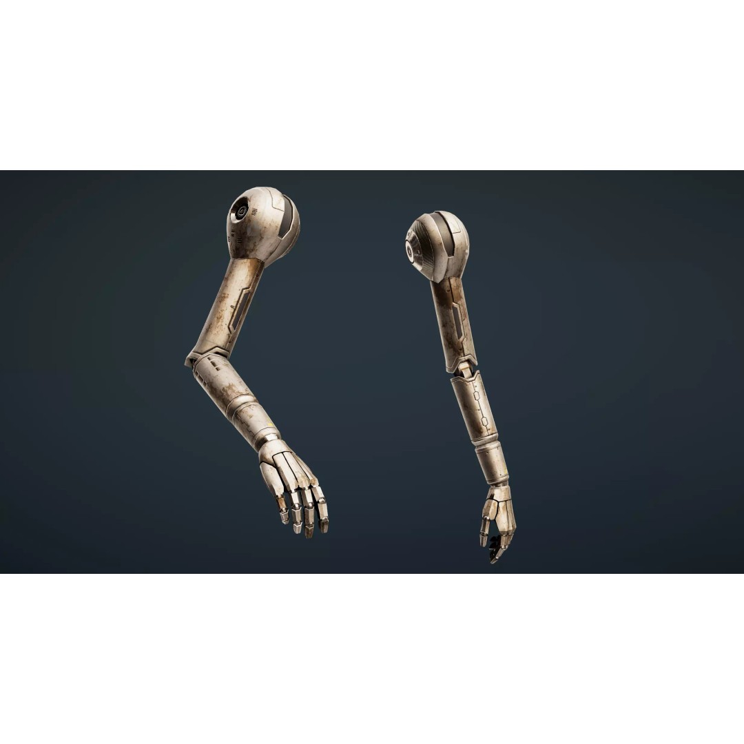 Robot Arms 3D Model – Low Poly Rigged Asset for VR, Unity Package - View 9