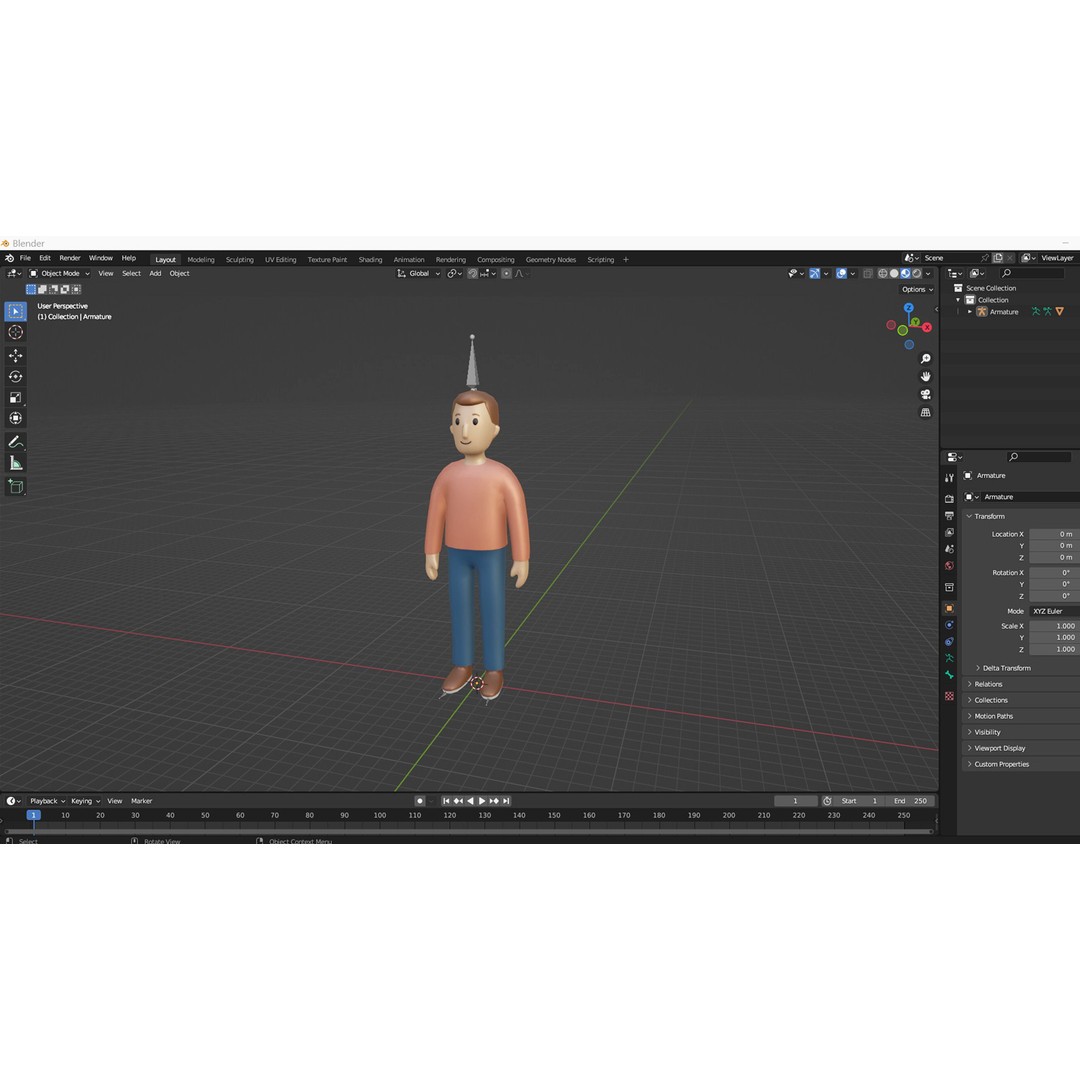 Casual Characters 02 3D Model – Low Poly Rigged Characters with Animations - View 14