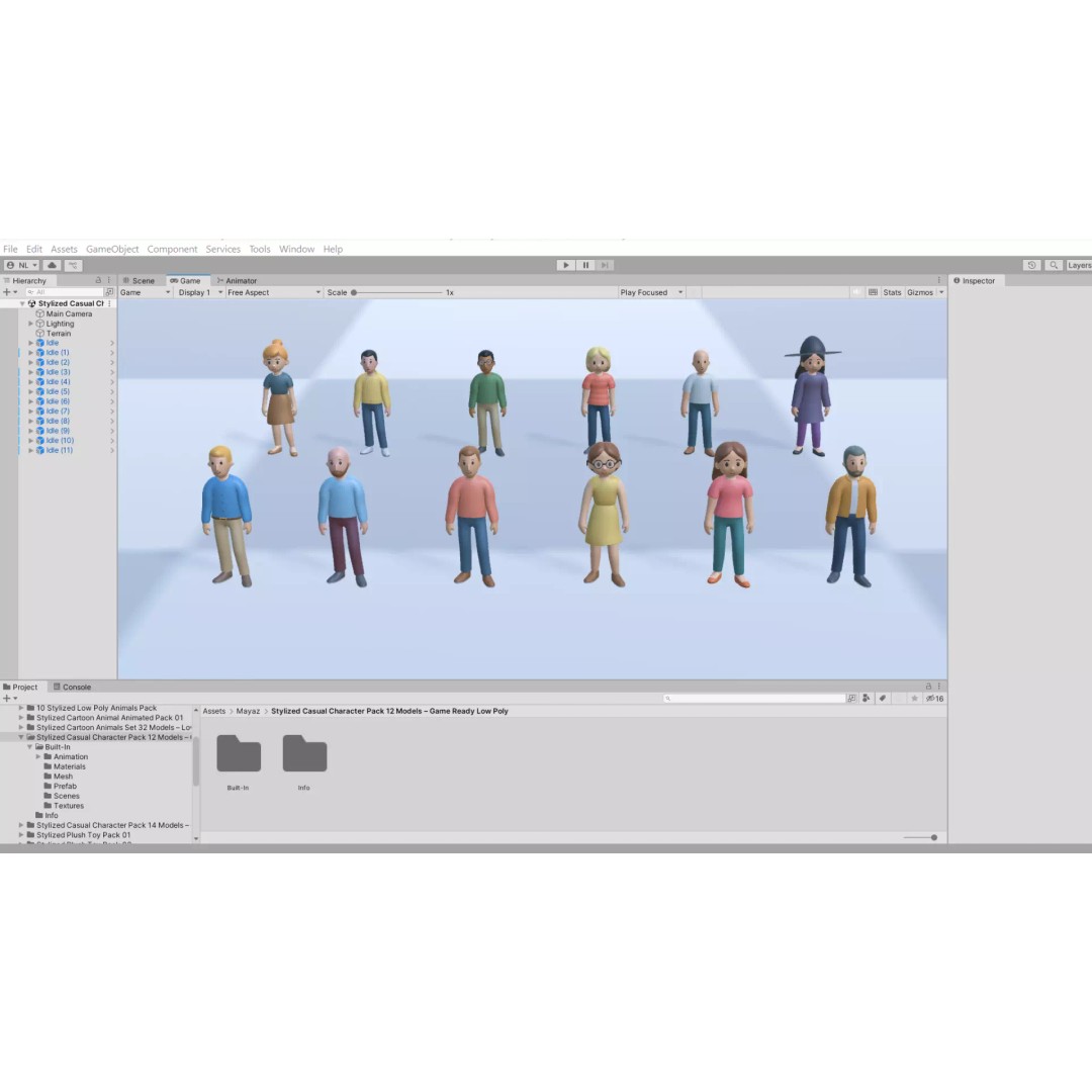 Casual Characters 02 3D Model – Low Poly Rigged Characters with Animations - View 5