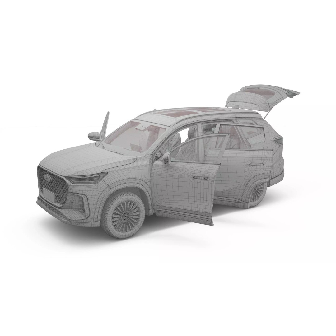 2026 Chery Tiggo 8 3D Model – Detailed SUV Asset, FBX, Blender - View 21