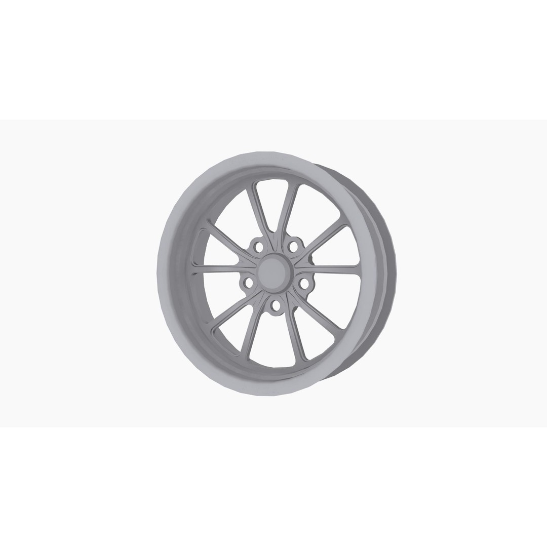 RC Components Torx 3D Model – Low Poly Drag Front Wheel, Game Ready - View 10
