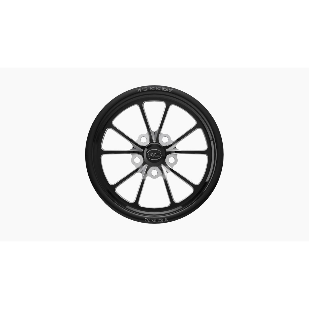 RC Components Torx 3D Model – Low Poly Drag Front Wheel, Game Ready - View 3