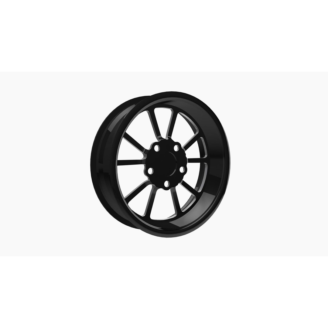 RC Components Torx 3D Model – Low Poly Drag Front Wheel, Game Ready - View 5