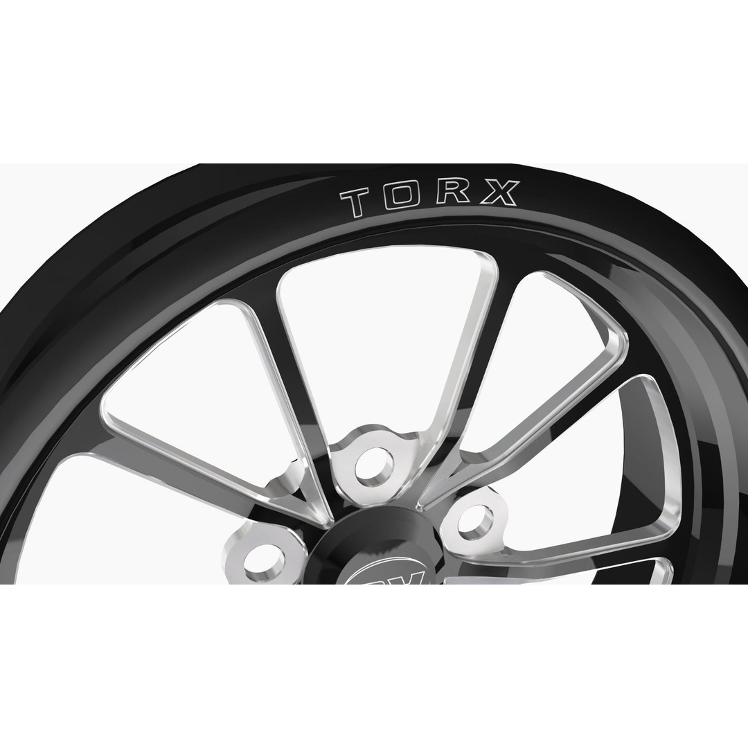 RC Components Torx 3D Model – Low Poly Drag Front Wheel, Game Ready - View 6