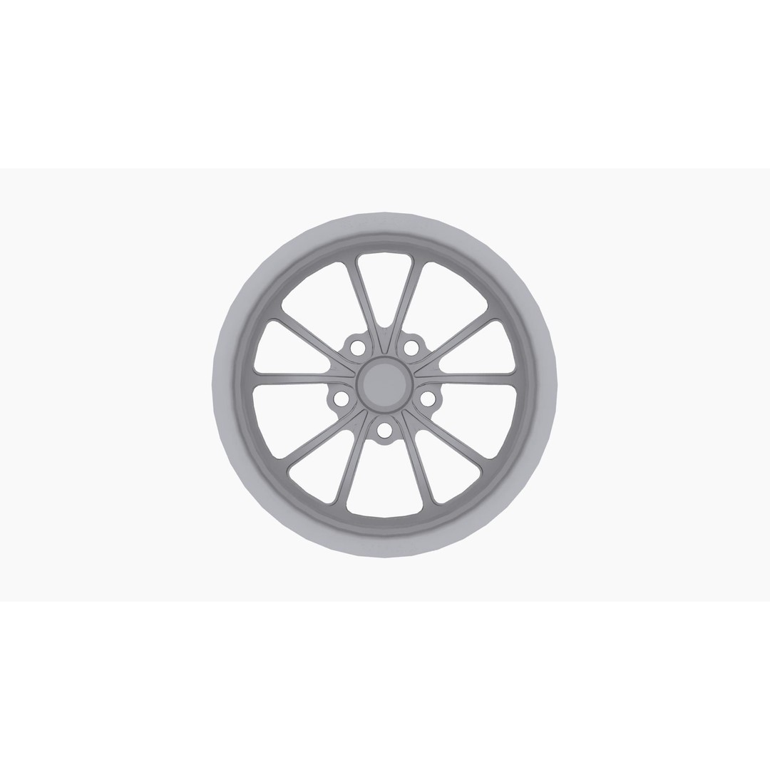 RC Components Torx 3D Model – Low Poly Drag Front Wheel, Game Ready - View 9