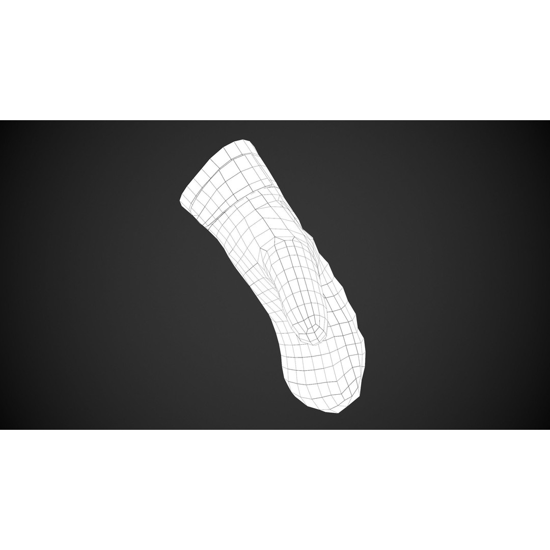Blue And Black Snowboard Gloves 3D Model – Low Poly PBR Game Asset, FBX - View 15