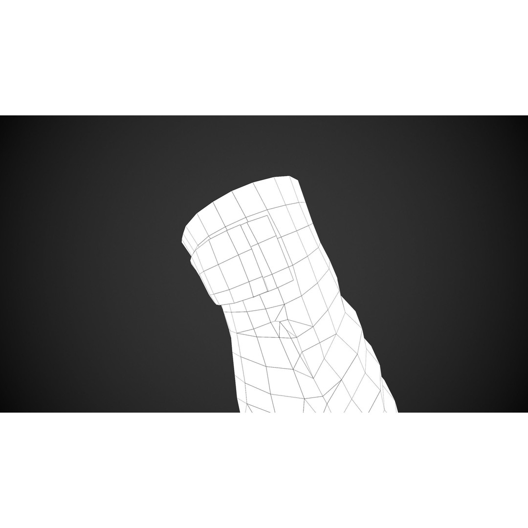 Blue And Black Snowboard Gloves 3D Model – Low Poly PBR Game Asset, FBX - View 16