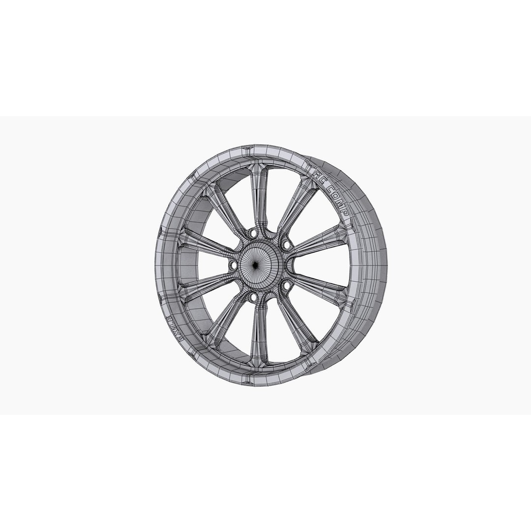 RC Components Exile Drag Front Wheel 3D Model – Low Poly Game Asset, FBX, OBJ