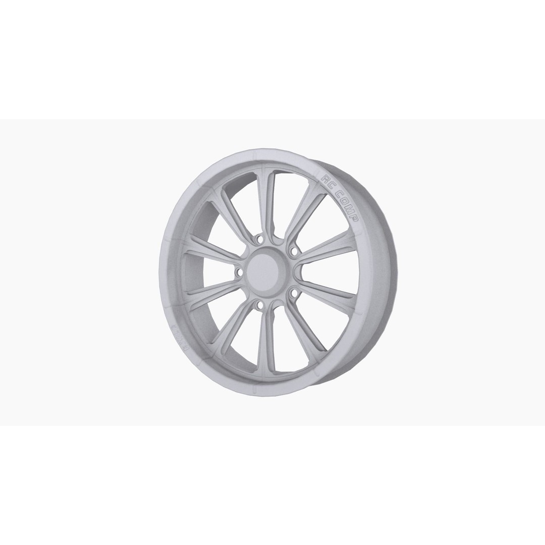 RC Components Exile Drag Front Wheel 3D Model – Low Poly Game Asset, FBX, OBJ - View 10