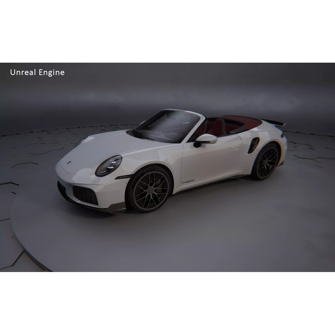 2026 Porsche 911 Turbo S Cabriolet 3D Model – High Poly Game Asset, FBX, OBJ - View 27