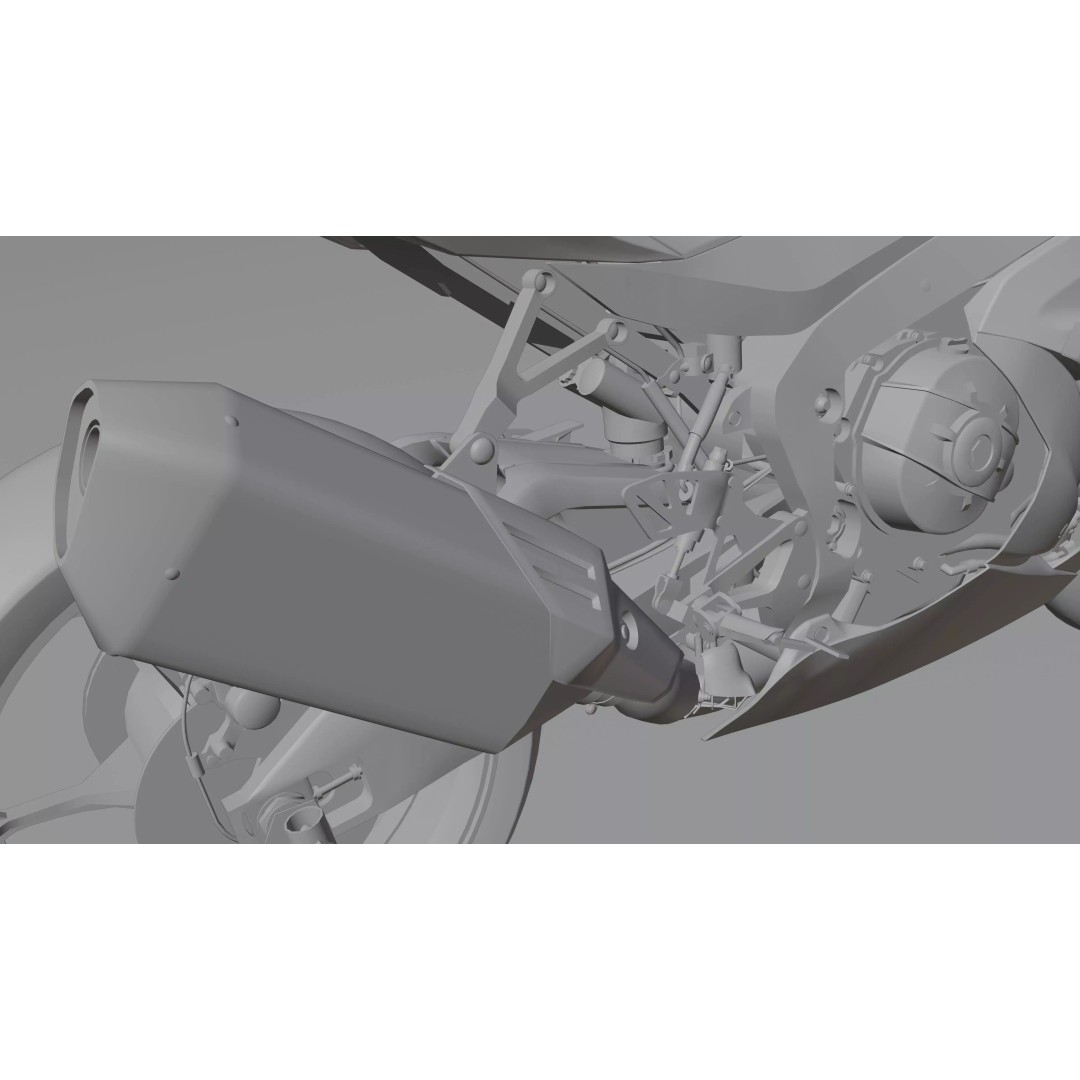 Suzuki GSX-R 1000 2020 3D Model – Low Poly Game Ready Asset, Blender, FBX - View 23