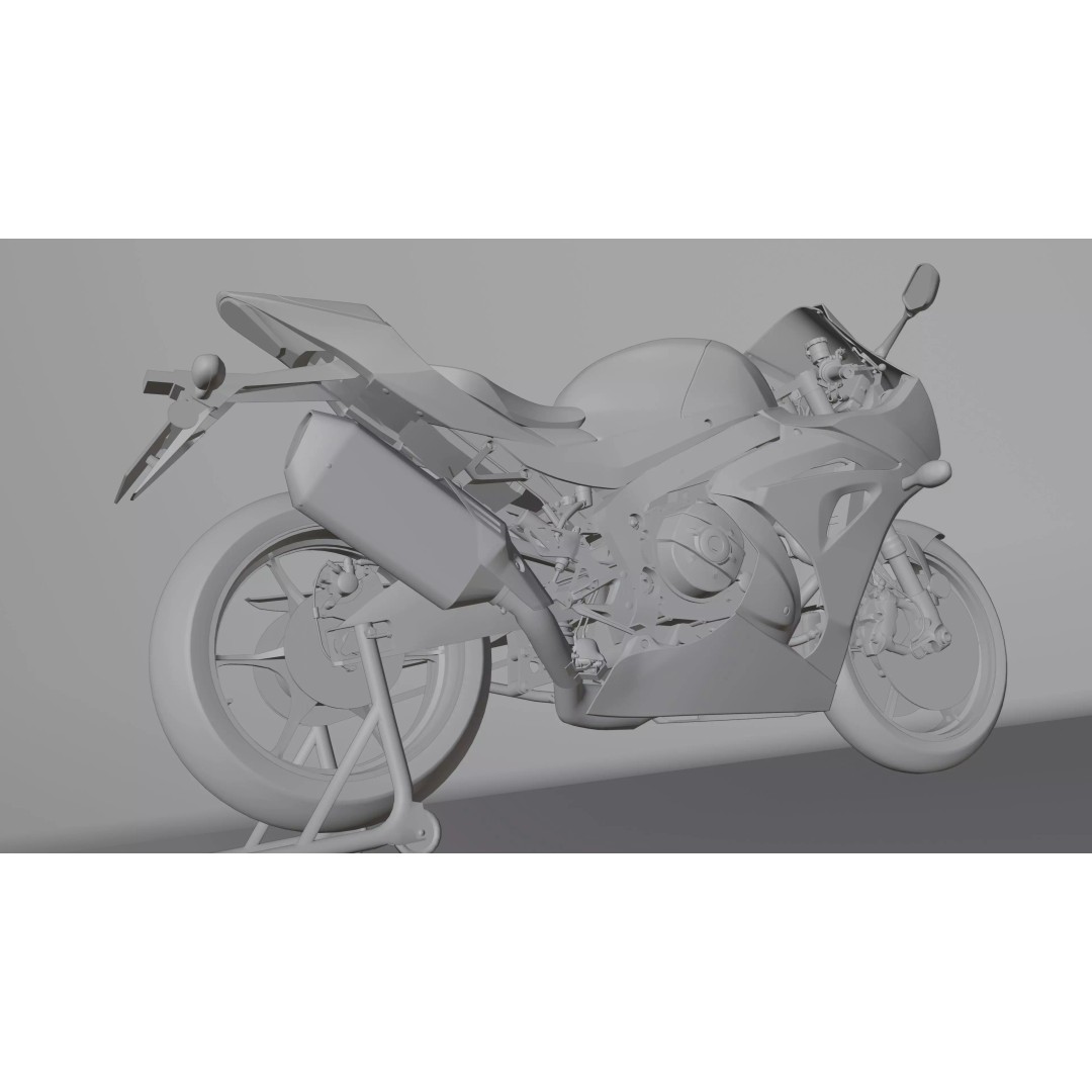 Suzuki GSX-R 1000 2020 3D Model – Low Poly Game Ready Asset, Blender, FBX - View 25