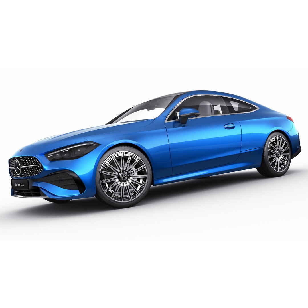 Mercedes-Benz CLE 2024 3D Model – Detailed Luxury Coupe, FBX, OBJ, Blender - View 15