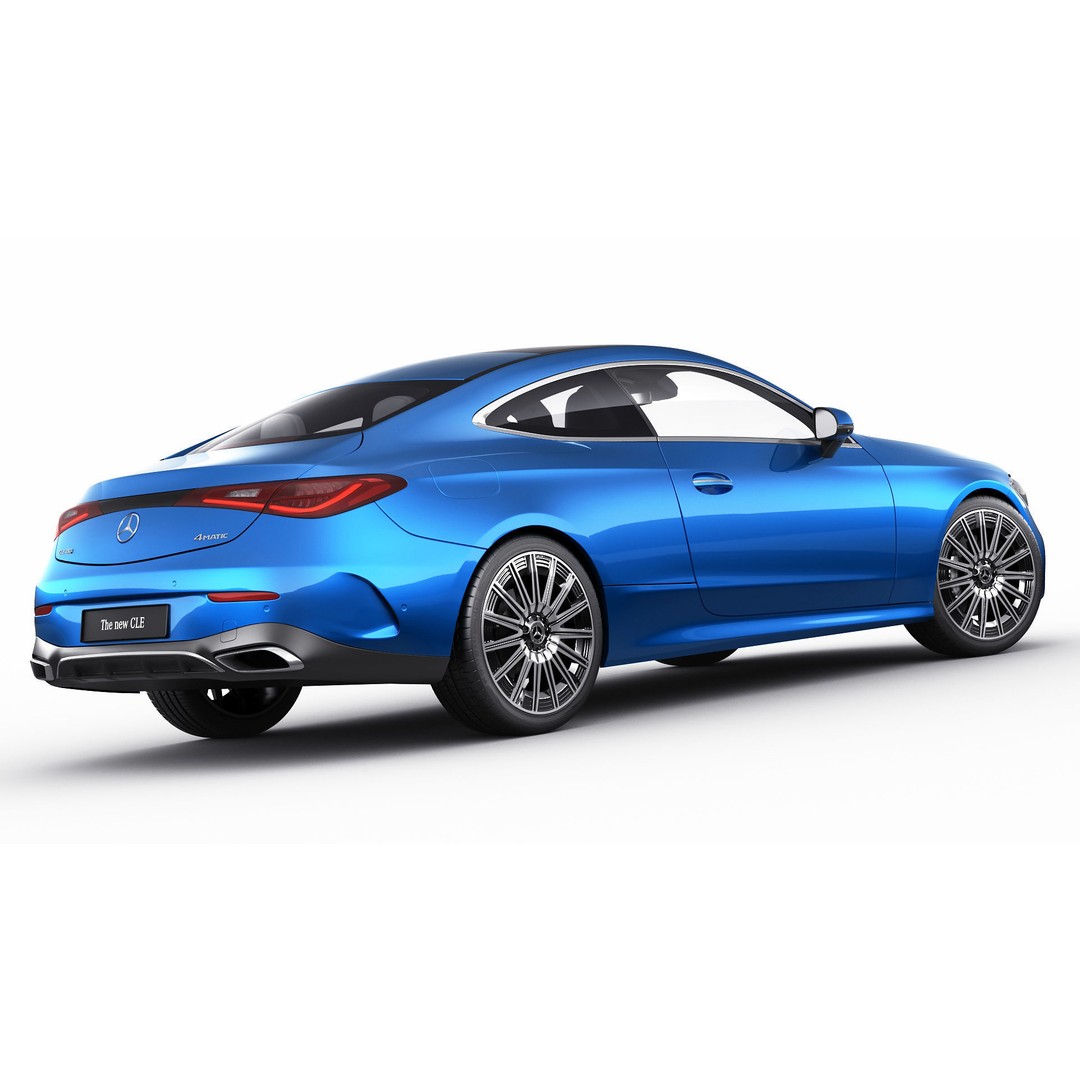 Mercedes-Benz CLE 2024 3D Model – Detailed Luxury Coupe, FBX, OBJ, Blender - View 16