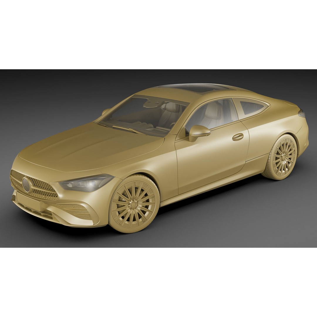 Mercedes-Benz CLE 2024 3D Model – Detailed Luxury Coupe, FBX, OBJ, Blender - View 29