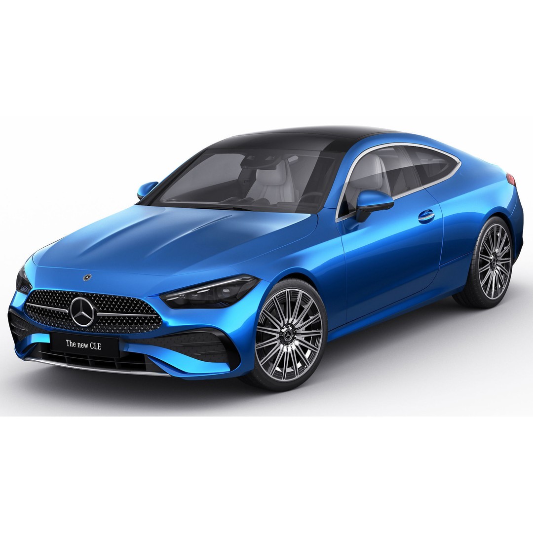 Mercedes-Benz CLE 2024 3D Model – Detailed Luxury Coupe, FBX, OBJ, Blender - View 3