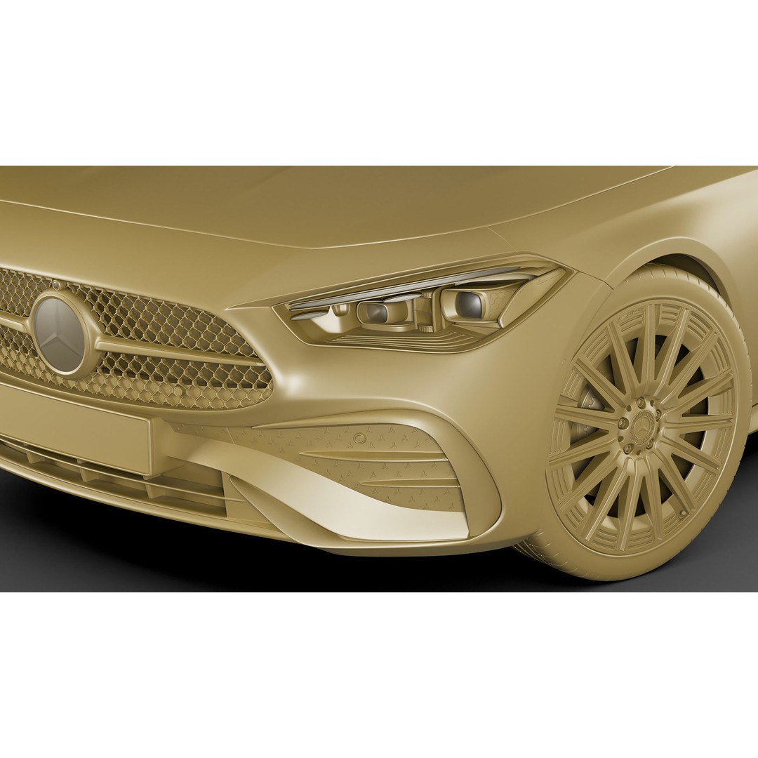 Mercedes-Benz CLE 2024 3D Model – Detailed Luxury Coupe, FBX, OBJ, Blender - View 31