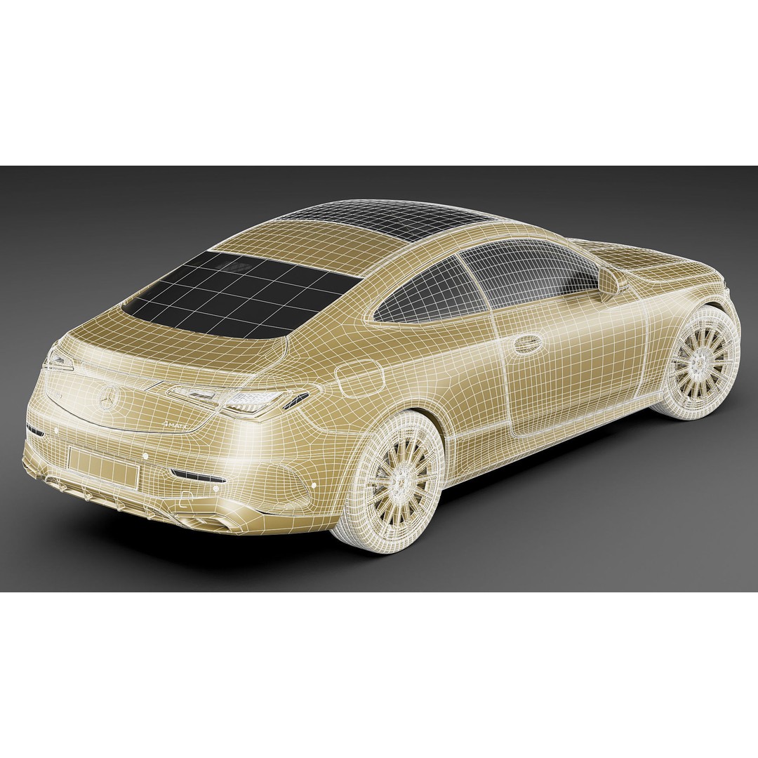 Mercedes-Benz CLE 2024 3D Model – Detailed Luxury Coupe, FBX, OBJ, Blender - View 37