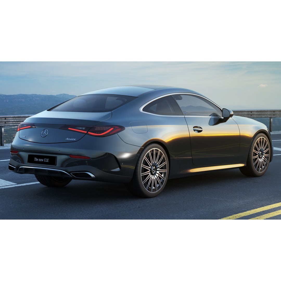 Mercedes-Benz CLE 2024 3D Model – Detailed Luxury Coupe, FBX, OBJ, Blender - View 7