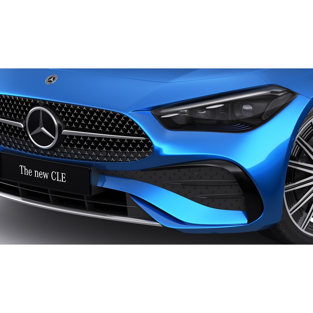 Mercedes-Benz CLE 2024 3D Model – Detailed Luxury Coupe, FBX, OBJ, Blender - View 9