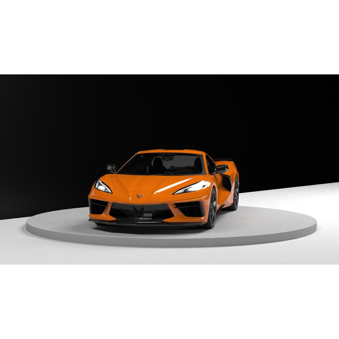 Chevrolet Corvette C8 3D Model – Low Poly Game-Ready Asset, FBX/OBJ - View 13