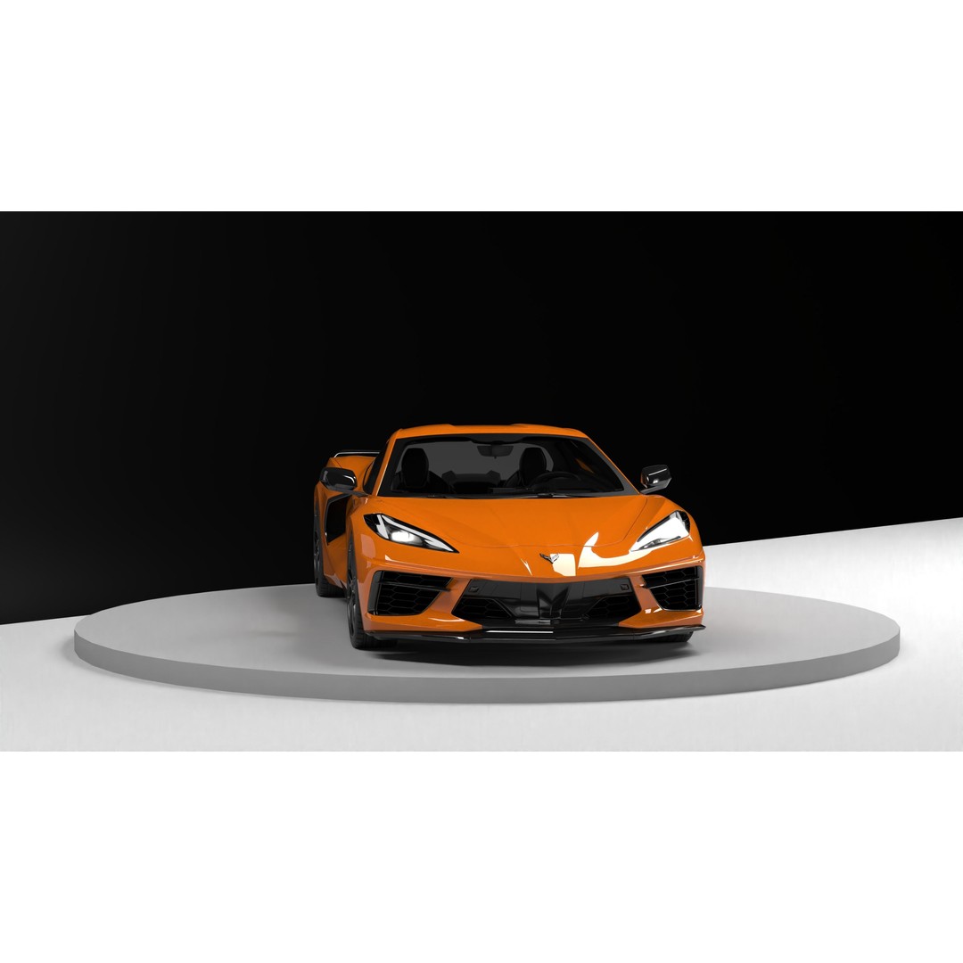 Chevrolet Corvette C8 3D Model – Low Poly Game-Ready Asset, FBX/OBJ - View 15