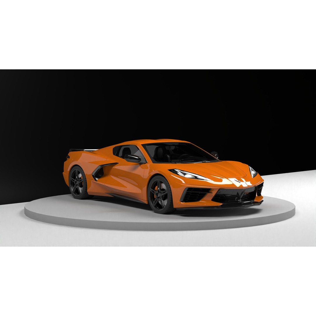 Chevrolet Corvette C8 3D Model – Low Poly Game-Ready Asset, FBX/OBJ - View 16