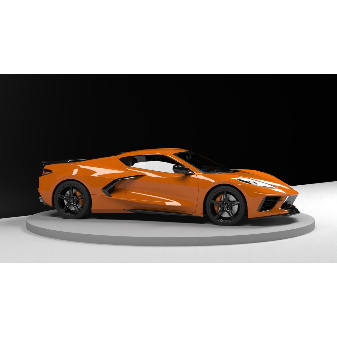 Chevrolet Corvette C8 3D Model – Low Poly Game-Ready Asset, FBX/OBJ - View 17