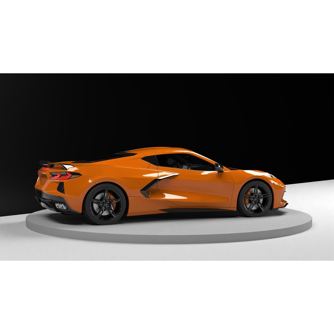 Chevrolet Corvette C8 3D Model – Low Poly Game-Ready Asset, FBX/OBJ - View 18
