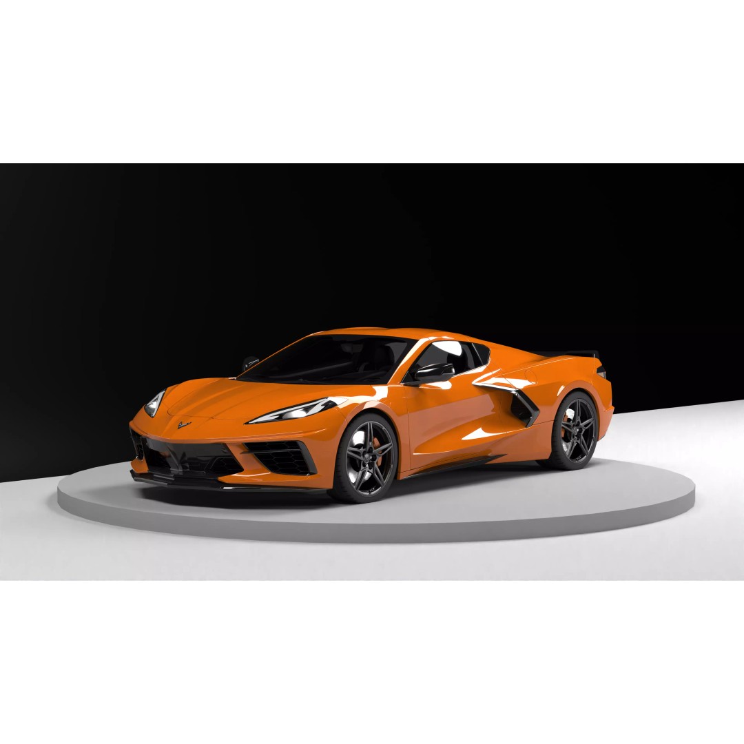 Chevrolet Corvette C8 3D Model – Low Poly Game-Ready Asset, FBX/OBJ - View 2