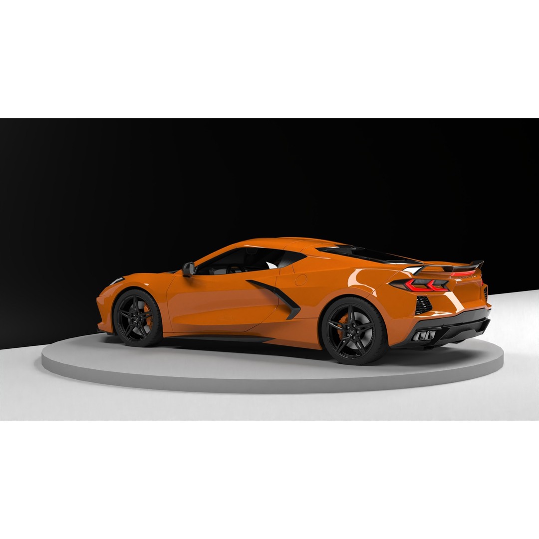 Chevrolet Corvette C8 3D Model – Low Poly Game-Ready Asset, FBX/OBJ - View 21