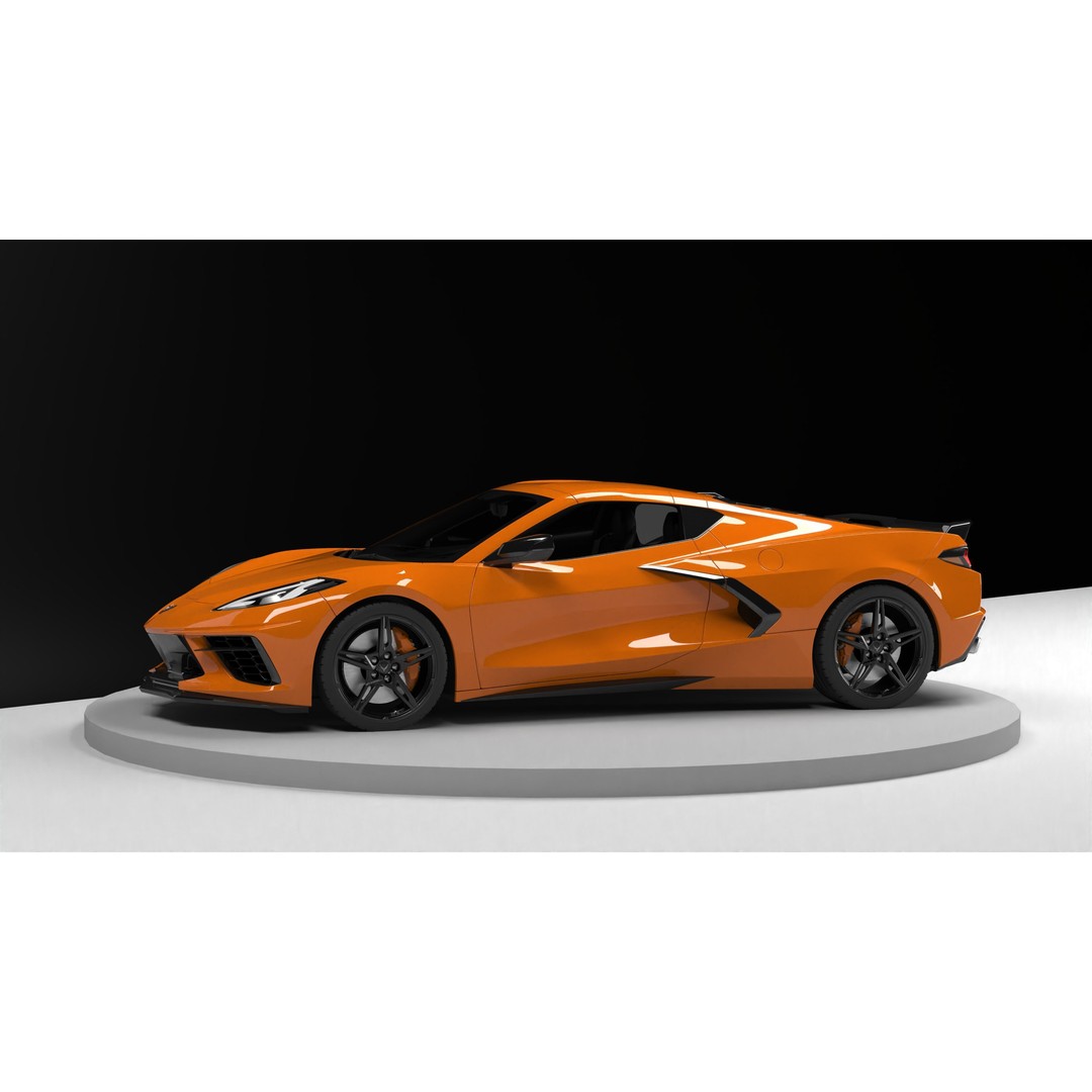 Chevrolet Corvette C8 3D Model – Low Poly Game-Ready Asset, FBX/OBJ - View 23