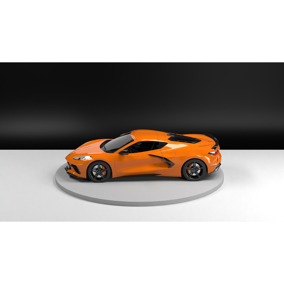 Chevrolet Corvette C8 3D Model – Low Poly Game-Ready Asset, FBX/OBJ - View 27