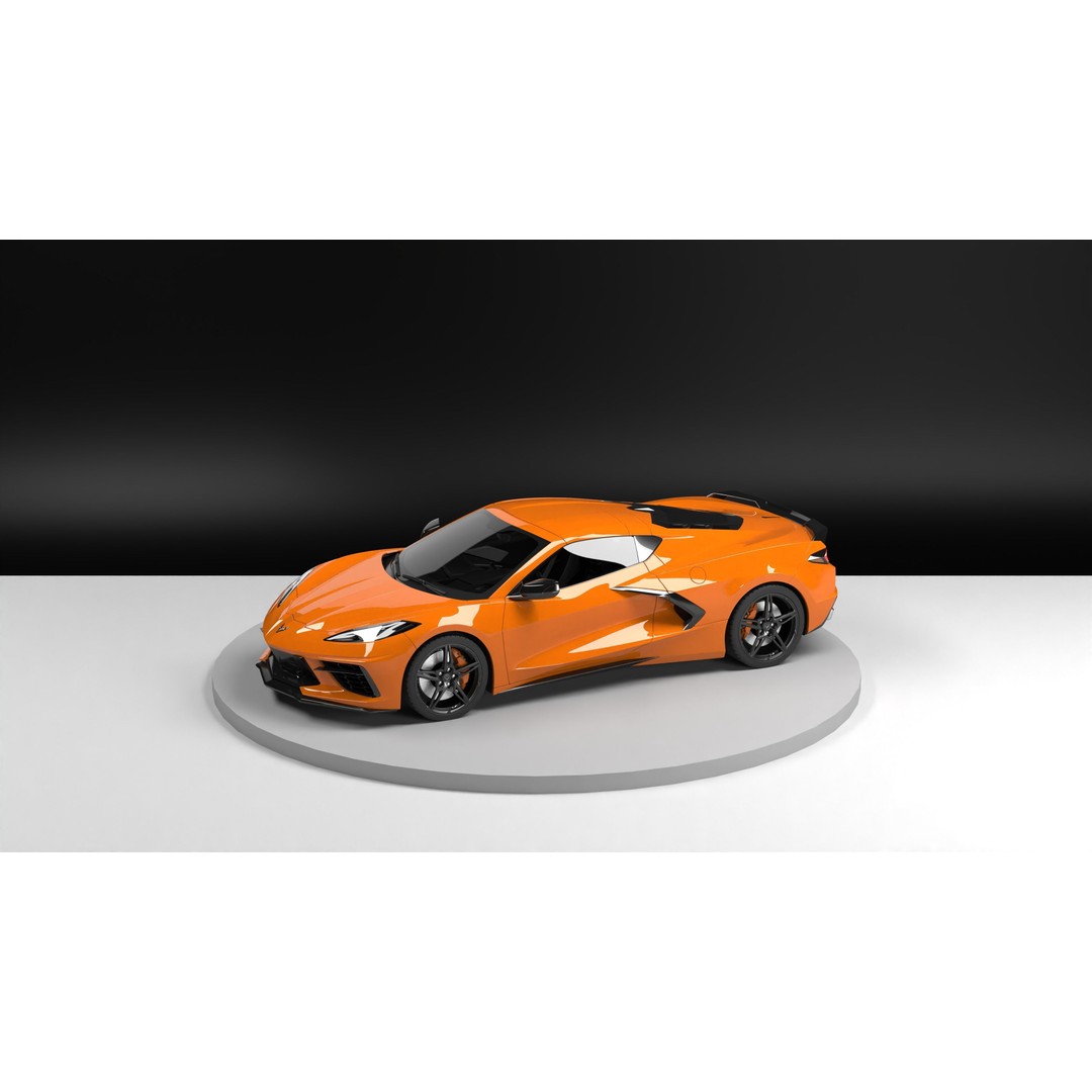 Chevrolet Corvette C8 3D Model – Low Poly Game-Ready Asset, FBX/OBJ - View 28