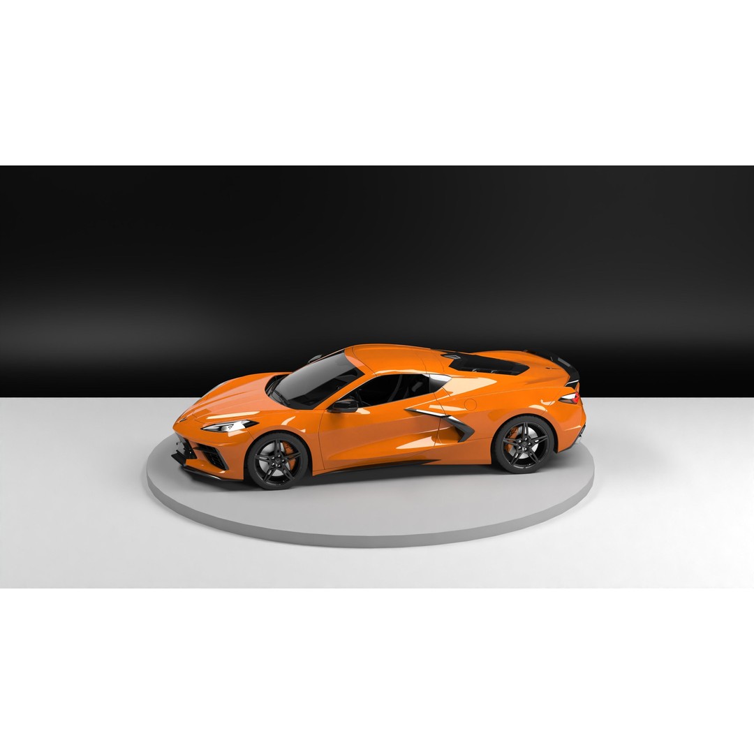 Chevrolet Corvette C8 3D Model – Low Poly Game-Ready Asset, FBX/OBJ - View 30