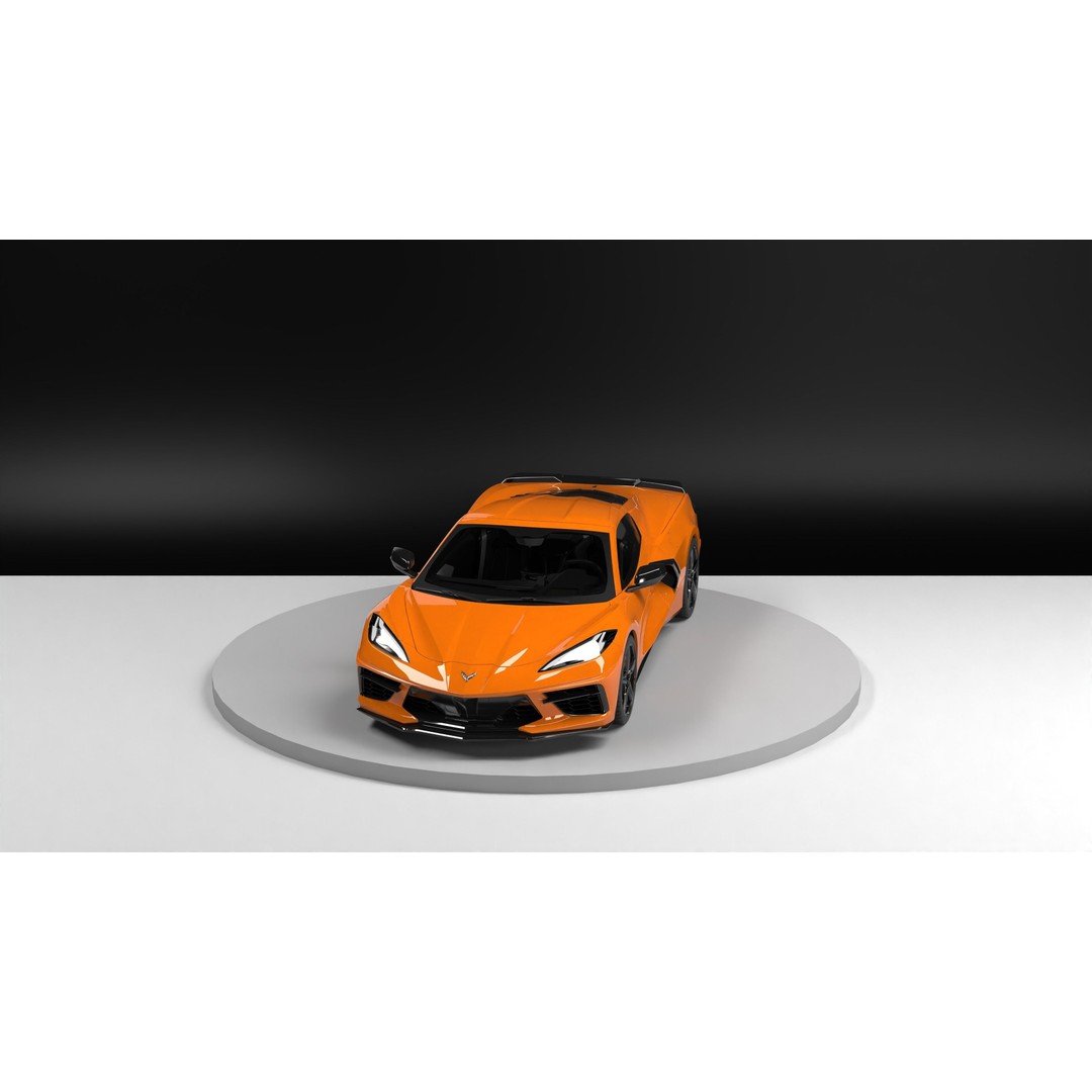 Chevrolet Corvette C8 3D Model – Low Poly Game-Ready Asset, FBX/OBJ - View 31