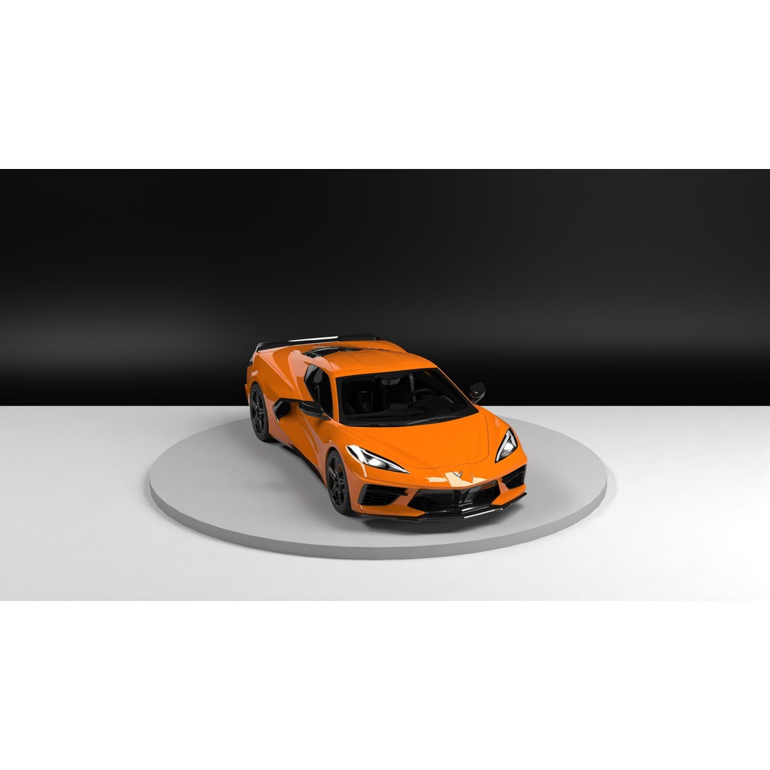 Chevrolet Corvette C8 3D Model – Low Poly Game-Ready Asset, FBX/OBJ - View 32