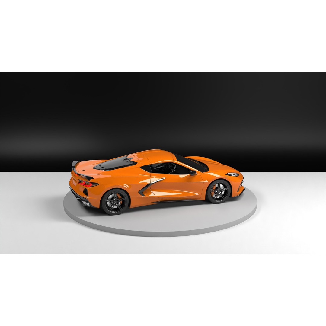 Chevrolet Corvette C8 3D Model – Low Poly Game-Ready Asset, FBX/OBJ - View 34