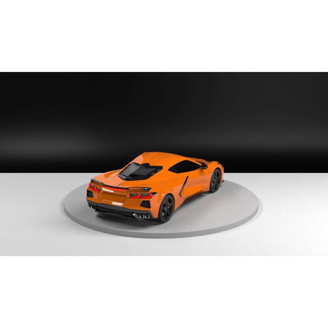 Chevrolet Corvette C8 3D Model – Low Poly Game-Ready Asset, FBX/OBJ - View 35