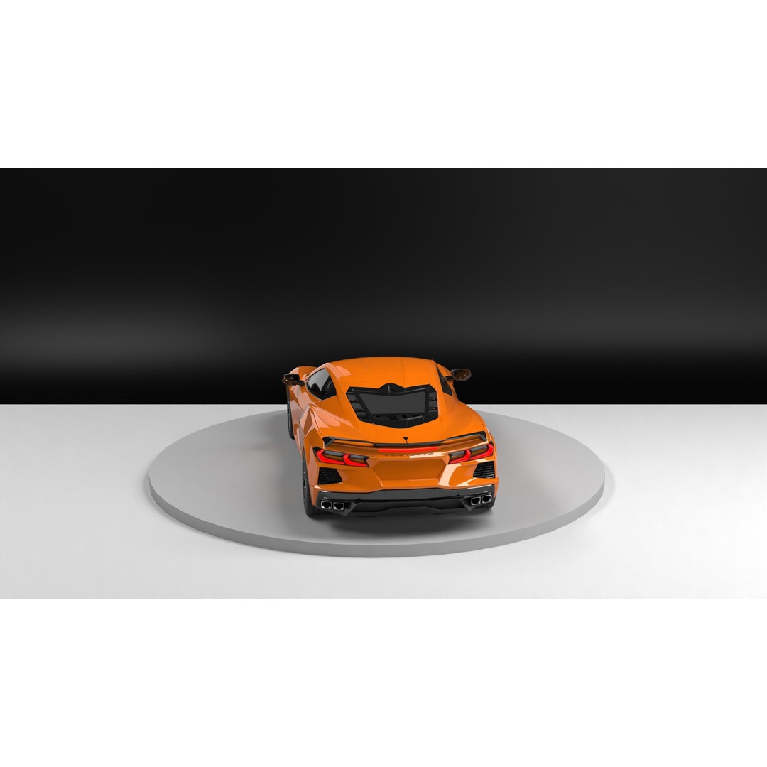 Chevrolet Corvette C8 3D Model – Low Poly Game-Ready Asset, FBX/OBJ - View 36