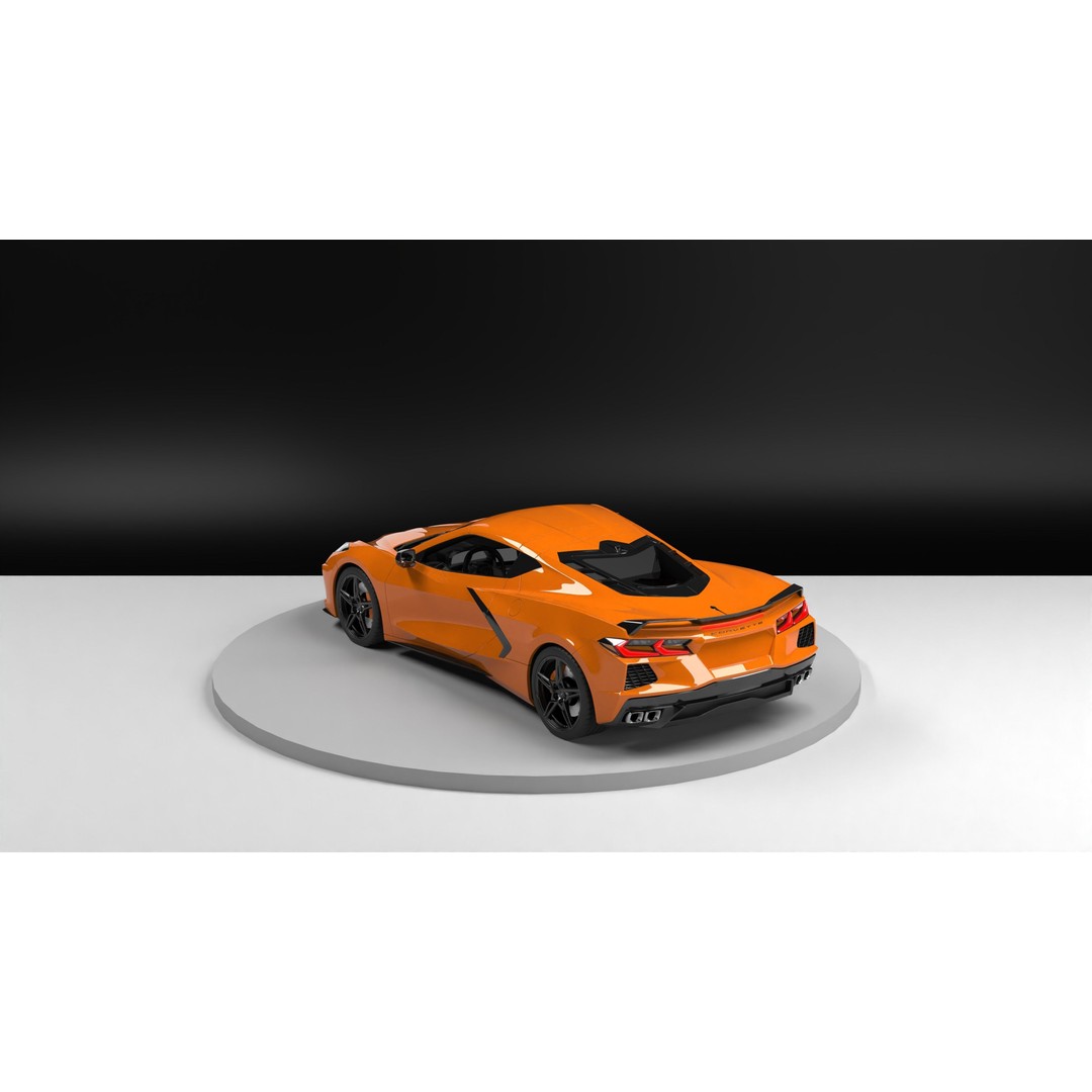 Chevrolet Corvette C8 3D Model – Low Poly Game-Ready Asset, FBX/OBJ - View 37