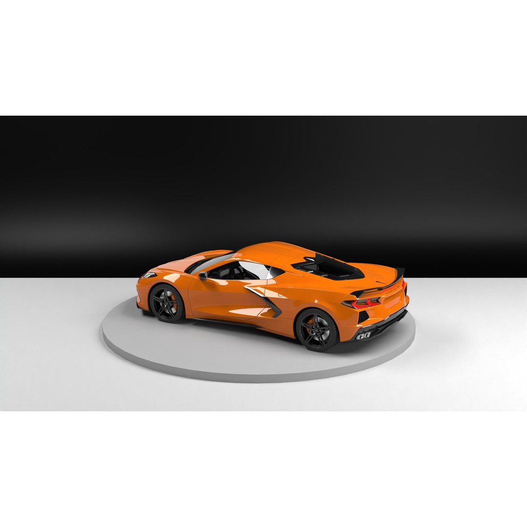 Chevrolet Corvette C8 3D Model – Low Poly Game-Ready Asset, FBX/OBJ - View 38
