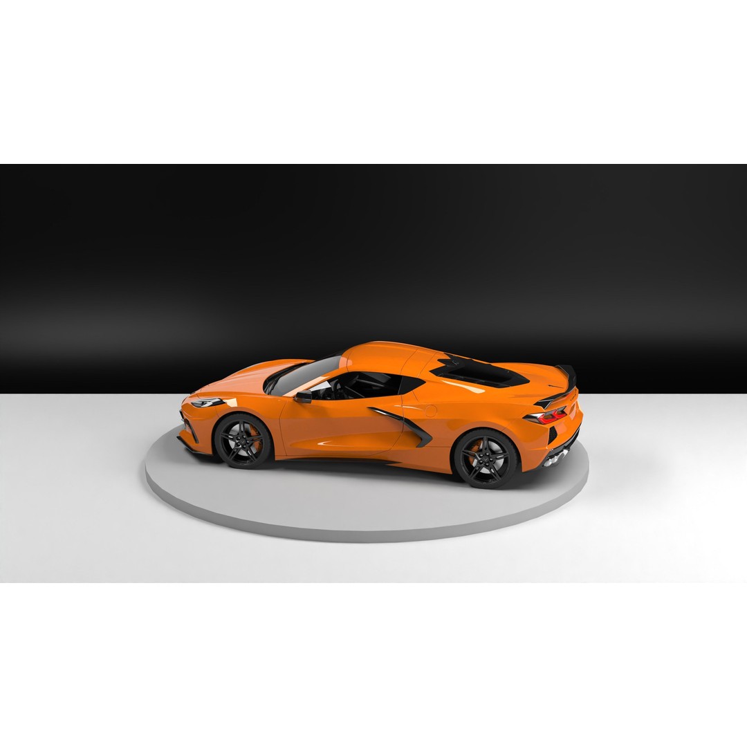 Chevrolet Corvette C8 3D Model – Low Poly Game-Ready Asset, FBX/OBJ - View 39