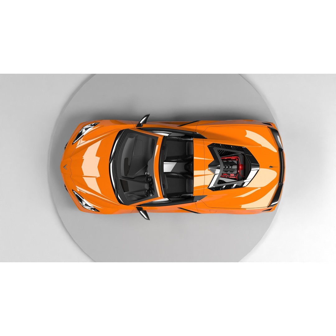 Chevrolet Corvette C8 3D Model – Low Poly Game-Ready Asset, FBX/OBJ - View 4