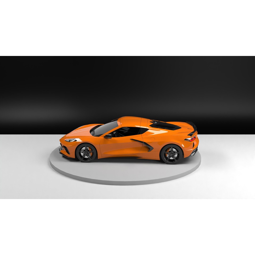 Chevrolet Corvette C8 3D Model – Low Poly Game-Ready Asset, FBX/OBJ - View 40
